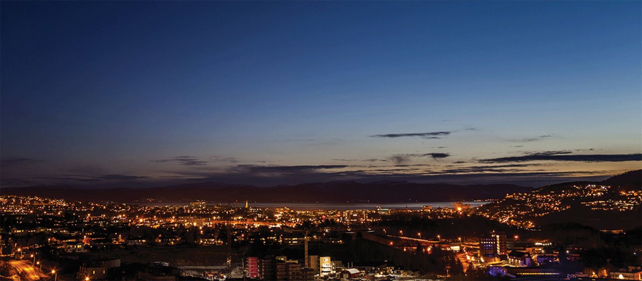 Silicon Valley cityscape at night.&nbsp;